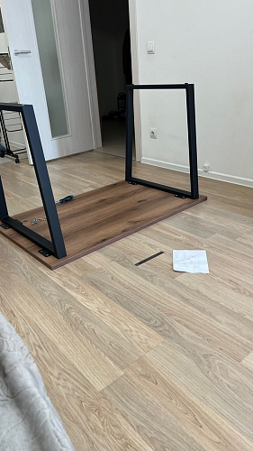 Стол Лота Лофт 120 25 мм дуб делано темный / черный матовый фото покупателя 785