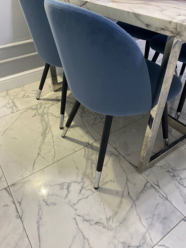 Стул на металлокаркасе Gabi 1 light purple / black / gold фото покупателя 202