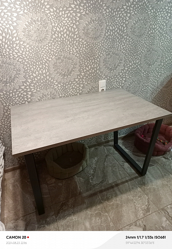 Деревянный стол Лота Лофт 140х80 черный матовый / бетон светлый фото покупателя 791