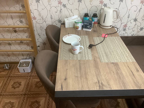 Стол Центавр 120(160)х70х75 файерстоун / черный матовый фото покупателя 44