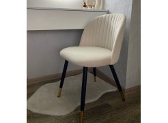 Стул на металлокаркасе Gabi 1 бежевый / черный с серебряными наконечниками фото покупателя 779