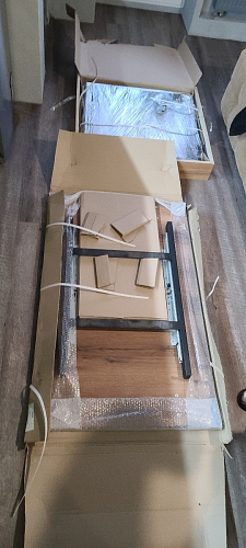 Стол Лота Лофт 140 25 мм черный матовый / бетон фото покупателя 351