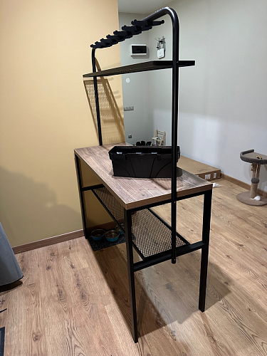 Барный стол Сари 120х50х171 дпк графит / черный фото покупателя 28