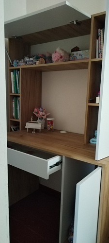 Письменный стол Комфорт 12.71 дуб золотой craft / белая аляска фото покупателя 117