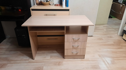 Стол письменный Бриз МДФ волна лайм / ясень светлый фото покупателя 34