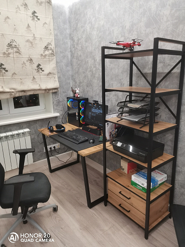 Стол Лота Лофт 140 25 мм черный матовый / бетон фото покупателя 63