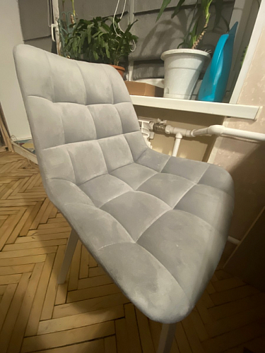 Стул на металлокаркасе Челси морская волна / черный фото покупателя 163