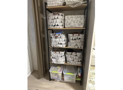 Стеллаж Бервин 5 серый / каркас черный фото покупателя 2