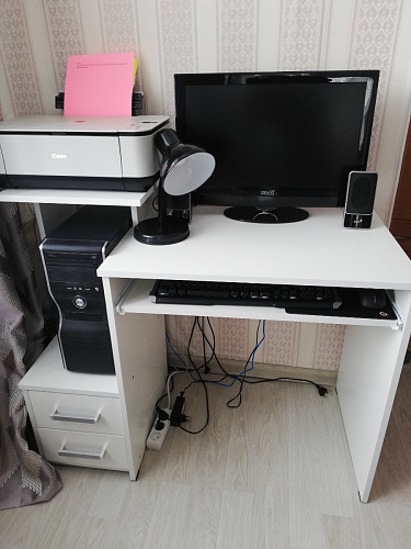 Компьютерный стол Джаз-24 левый дуб молочный фото покупателя 3