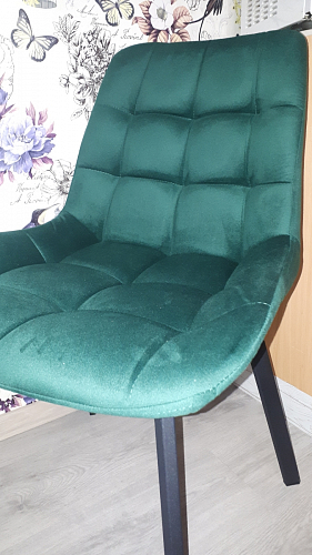 Стул на металлокаркасе Челси морская волна / черный фото покупателя 145