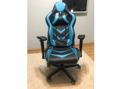 Компьютерное кресло Racer черное / голубое фото покупателя 32
