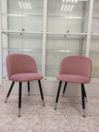 Стул на металлокаркасе Gabi 1 light blue / black / gold фото покупателя 93