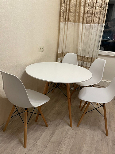 Стол Table 80 white / wood фото покупателя 13