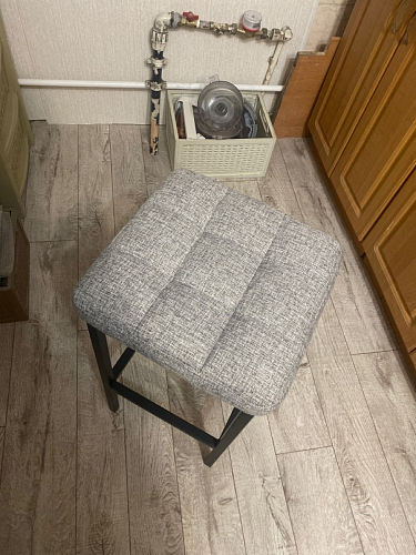 Барный стул Лофт ткань канди грей / черный матовый фото покупателя 279