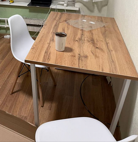 Деревянный стол Лота Лофт 140х80 черный матовый / бетон светлый фото покупателя 386