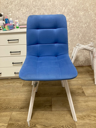 Стул на металлокаркасе Чилли К темно-серый (velutto 32) / черный фото покупателя 578