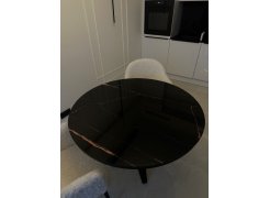 Стеклянный стол Нейтон белый мрамор / графит фото покупателя 4