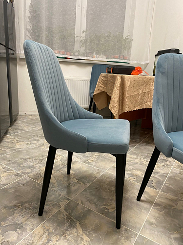 Стул на металлокаркасе Kora green / black фото покупателя 171