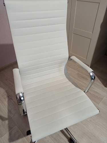 Компьютерное кресло Reus белая сетка / хром фото покупателя 28