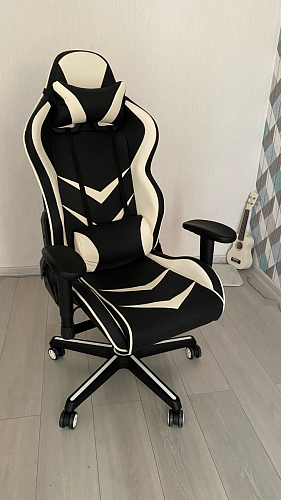 Компьютерное кресло Racer черное / голубое фото покупателя 27