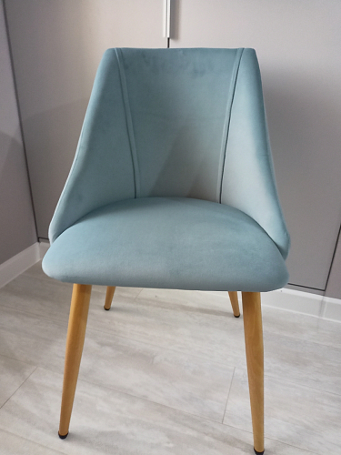 Стул на металлокаркасе Morgan light blue / black фото покупателя 4