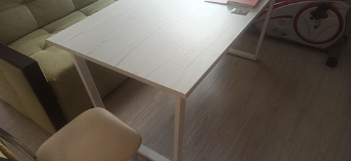 Стол Лота Лофт 140 25 мм черный матовый / бетон фото покупателя 612