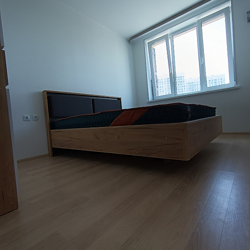 Двуспальная кровать Клауд 160х200 парящая дуб крафт золотой / антрацит фото покупателя 353