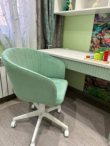 Компьютерное кресло Тибо светло-коричневый / белый фото покупателя 89