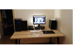 Стол Тринити Лофт 120 32 мм бетон / черный матовый фото покупателя 500