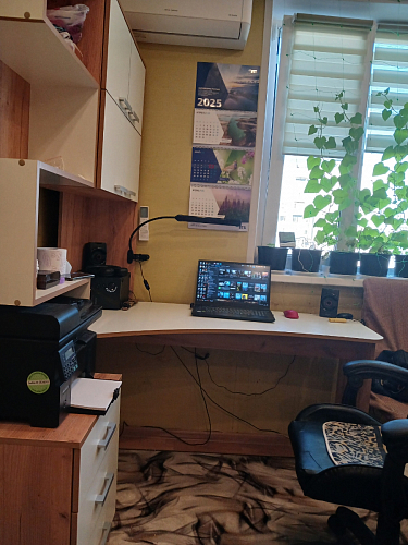 Компьютерный стол Ганор правый дуб вотан / белый фото покупателя 6