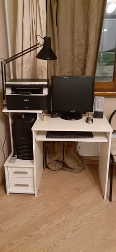 Компьютерный стол Джаз-24 левый дуб сонома фото покупателя 153