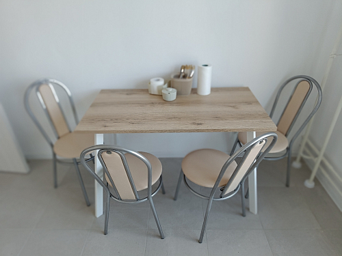 Стол Тринити Лофт 140 25 мм дуб делано темный / белый фото покупателя 122