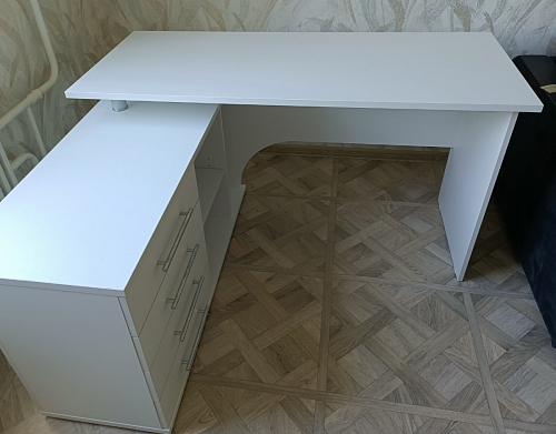 Компьютерный стол КСТ-109П правый дуб сонома / белый фото покупателя 42