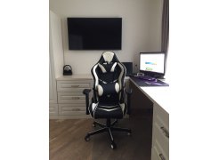 Компьютерное кресло Racer черное / голубое фото покупателя 23