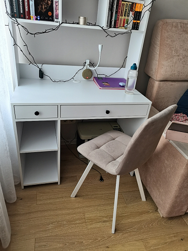 Стул на металлокаркасе Чилли синий / белый фото покупателя 1079