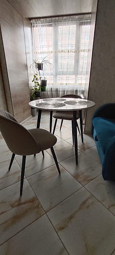 Стул на металлокаркасе Gabi dark beige / black / silver фото покупателя 522