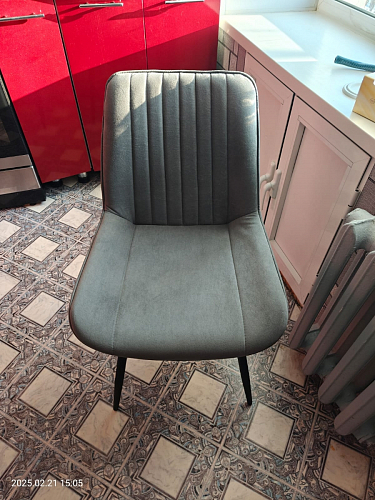 Стул на металлокаркасе Седа К латте / черный фото покупателя 341