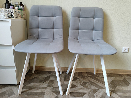 Стул на металлокаркасе Чилли К черный / зеленый фото покупателя 446