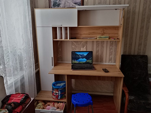 Письменный стол Лайт 03.243 дуб золотой (craft) / белый премиум фото покупателя 208