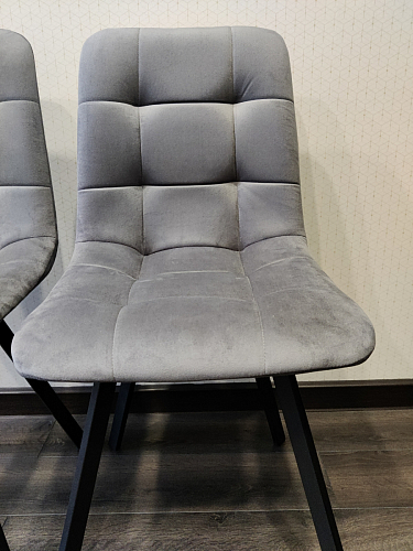 Стул на металлокаркасе Чилли синяя ткань / белый фото покупателя 729