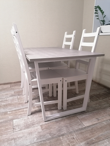 Деревянный стол Лота Лофт 140х80 дуб крафт табачный / черный матовый фото покупателя 84