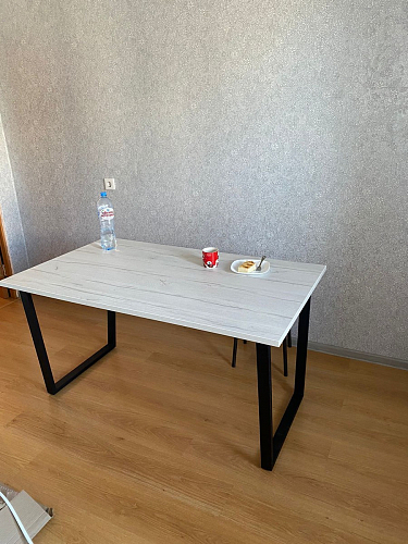 Стол Лота Лофт 140 25 мм черный матовый / бетон фото покупателя 864