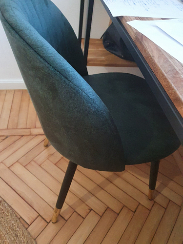 Стул на металлокаркасе Gabi 1 line light blue / black фото покупателя 52