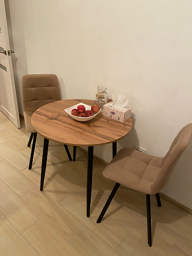 Стул на металлокаркасе Чилли синяя ткань / белый фото покупателя 927