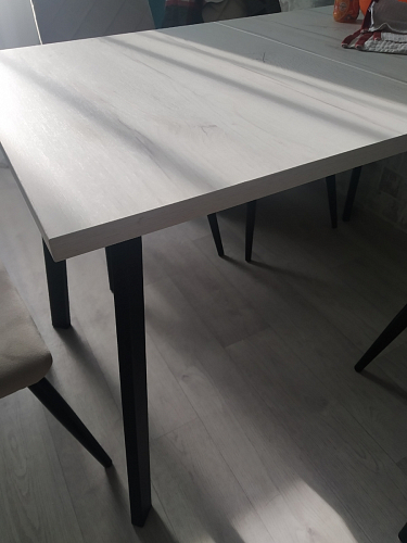 Стол раскладной Колон Лофт 120 32 мм дуб галифакс табако / черный матовый фото покупателя 136