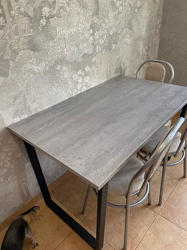 Стол Лота Лофт 120 32 мм бетон / черный матовый фото покупателя 168