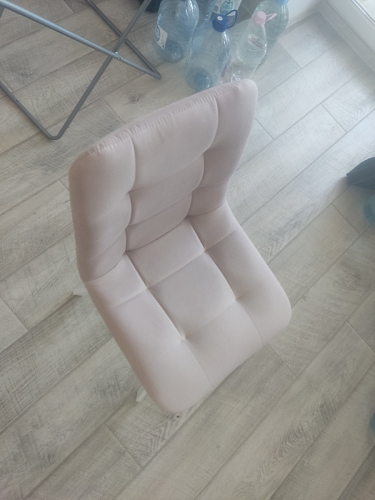 Стул на металлокаркасе Чилли К светло-серый велюр / черный каркас фото покупателя 1334