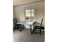 Деревянный стол Лота Лофт 120(160)х75 черный матовый / бетон светлый фото покупателя 904