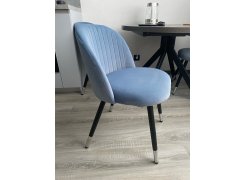 Стул на металлокаркасе Gabi 1 бежевый / черный с серебряными наконечниками фото покупателя 743