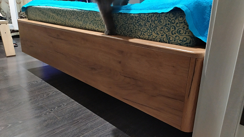 Двуспальная кровать Клауд 160х200 парящая дуб крафт золотой / антрацит фото покупателя 515